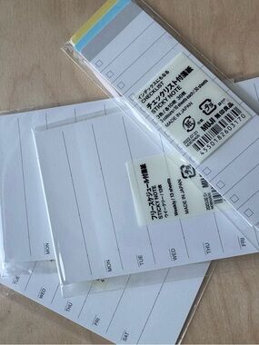 MUJI Weekly & Checklist Sticky Notes